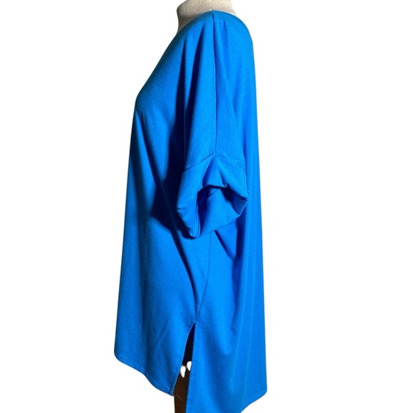 Zenana Outfitters Oversized Blue T-Shirt Relaxed Fit - Picture 4 of 12